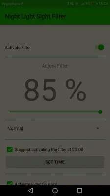 Night Light Sight Filter - Protect your Eyes android App screenshot 0