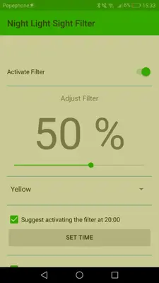 Night Light Sight Filter - Protect your Eyes android App screenshot 3