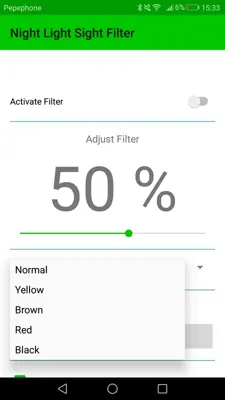 Night Light Sight Filter - Protect your Eyes android App screenshot 4