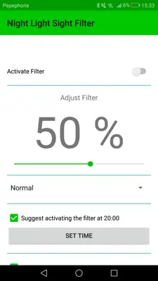 Night Light Sight Filter - Protect your Eyes android App screenshot 6